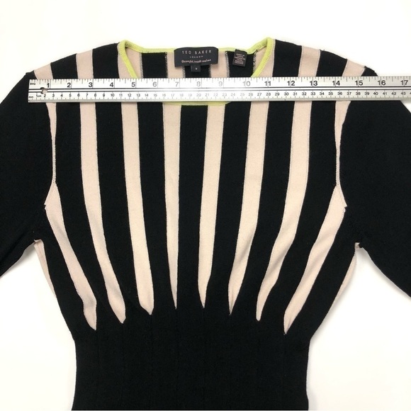 Ted Baker black white striped knit sweater dress - Picture 9 of 10